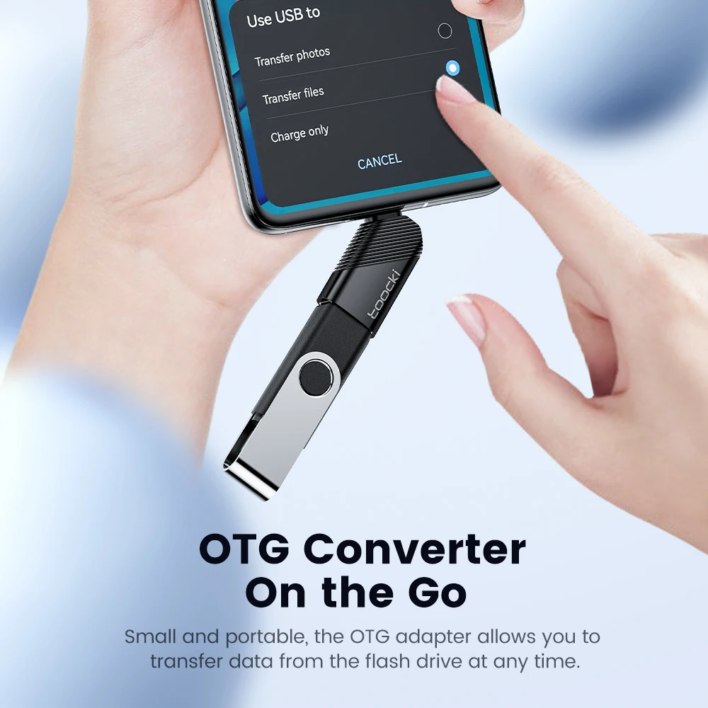 Toocki Type C to USB3.0 Adapter OTG for Oneplus Xiaomi 14 45Degree Portable USB C Male to USB Female OTG Connector for Laptop