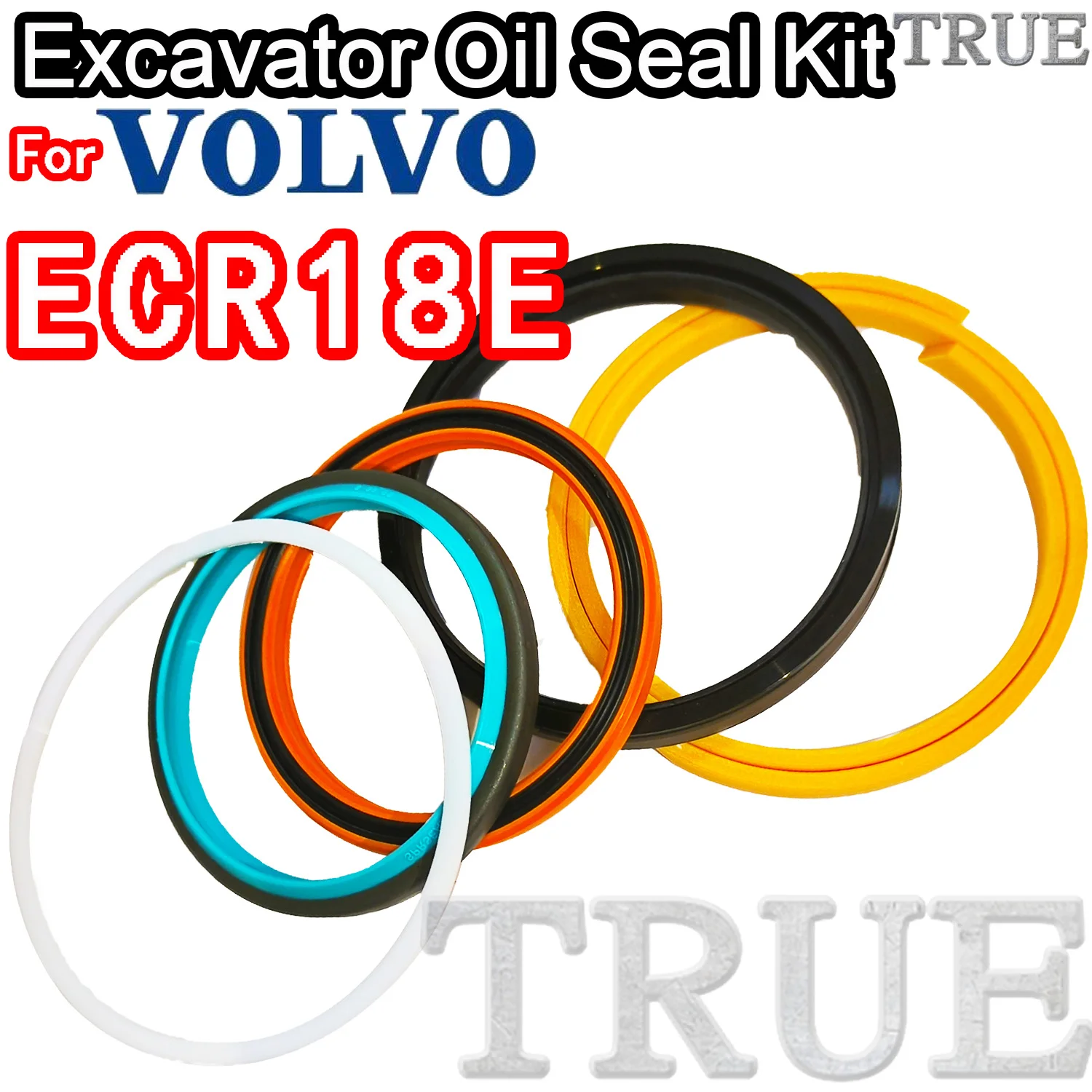 For ECR18E VOLVO Oil Seal Excavator Repair Kit Cylinder BOOM ARM Bucket Hydraulic Pump Digger Clamshell Shovel Adjust Swing Gear