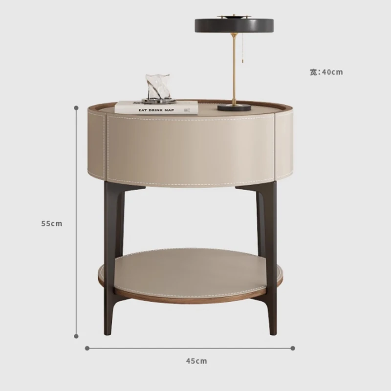 Unique Design Bedside Table Modern Aesthetic Italian Luxury Style Nightstands Drawers Storage Mesita De Noche Bedroom Furniture
