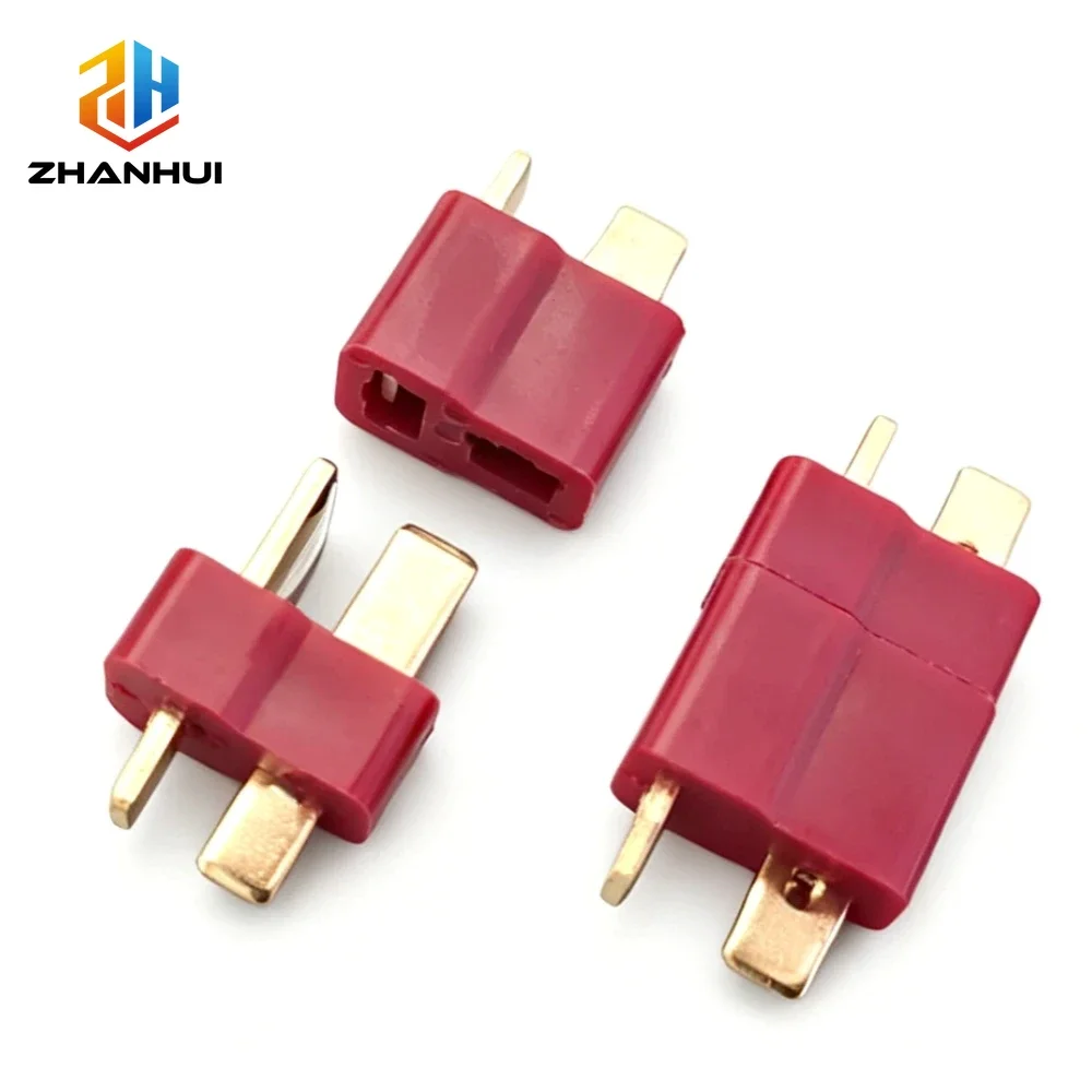 5-50PCS  T Plug Deans Connector Male Female 50A Gold Plated Anti Reverse for RC LiPo Battery FPV Drone Quadcopter Car Boat ESC