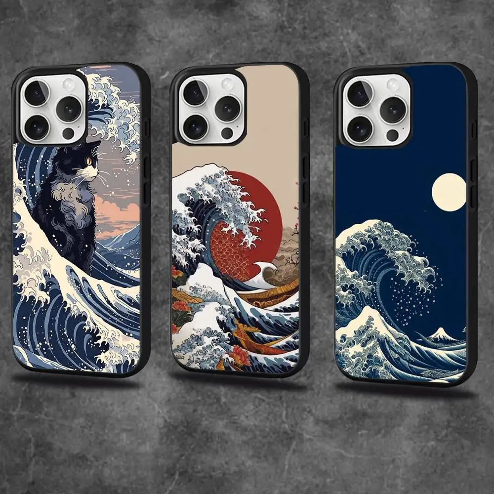 

Japan Style Ukiyo-e Phone Case For iPhone 17,16,15,14,13,12,11,Pro,Max,Plus,Mini,SE4,E Magnetic Magsafe Wireless Charging