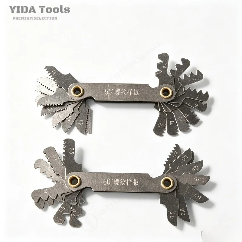 Magnetic Screw Thread Gauge Metric 60 Degree & Imperial Pitch Template Caliper Measuring Inspection Tool