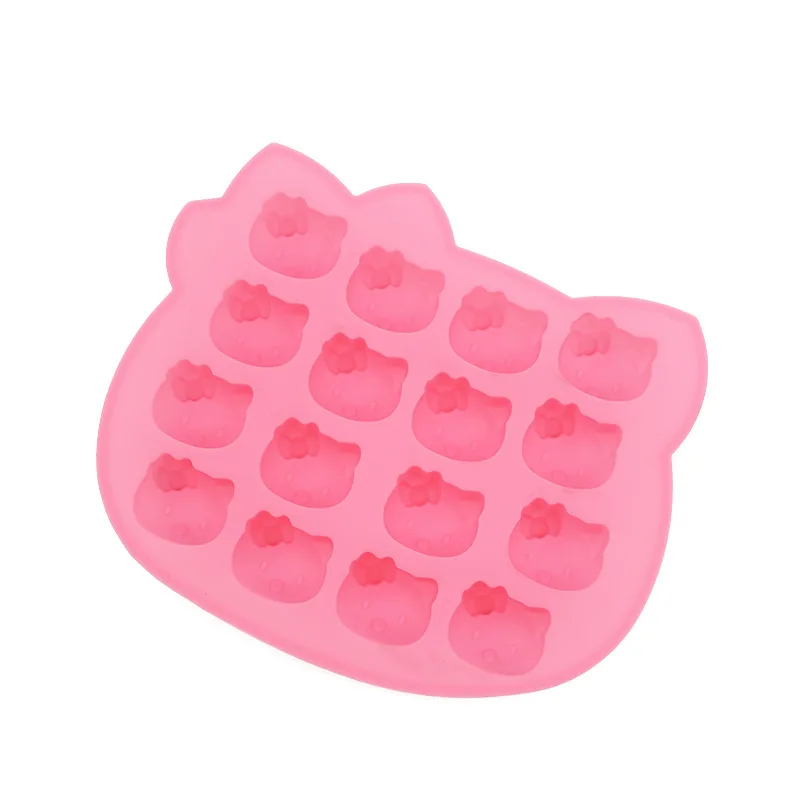 Hello Kitty Ice Grid Mold Steamed Rice Cake Cake Mold Silicone Chocolate Jelly Pudding Mold Handmade Soap Kitchen Accessories