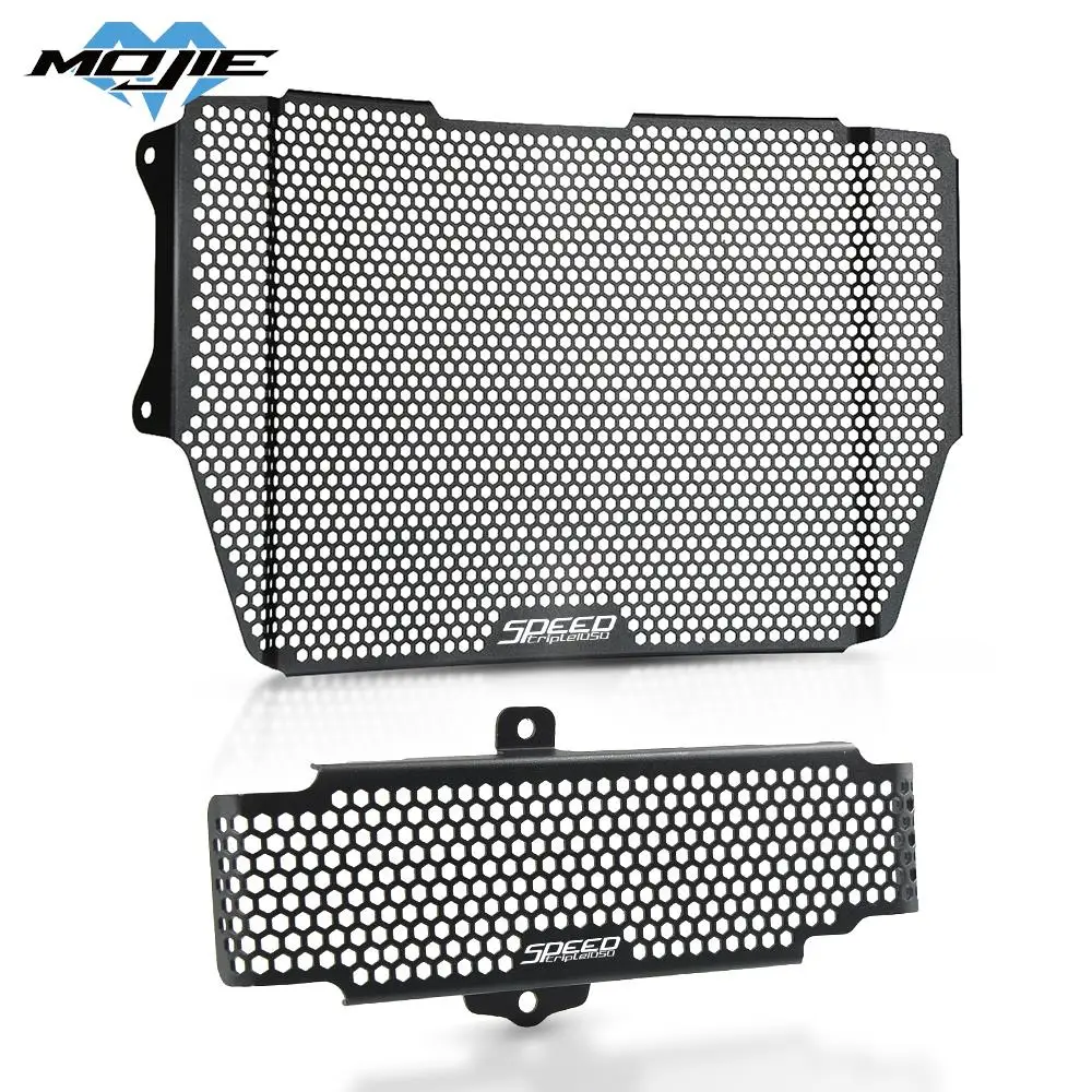 Motocicleta Radiador Grille Guard Set, acessórios refrigeradores de óleo, apto para velocidade Triple S, RS 1050, 1050S, 1050RS, 2016, 2017, 2018,