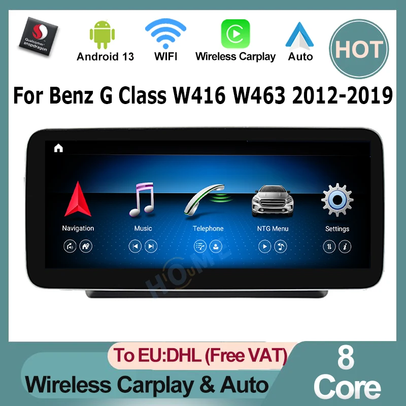 Stereo Multimedia For Mercedes Benz G Class W461 W463 G350 Qualcomm 8 Core Car Radio GPS Navigation Video Player Carplay Screen