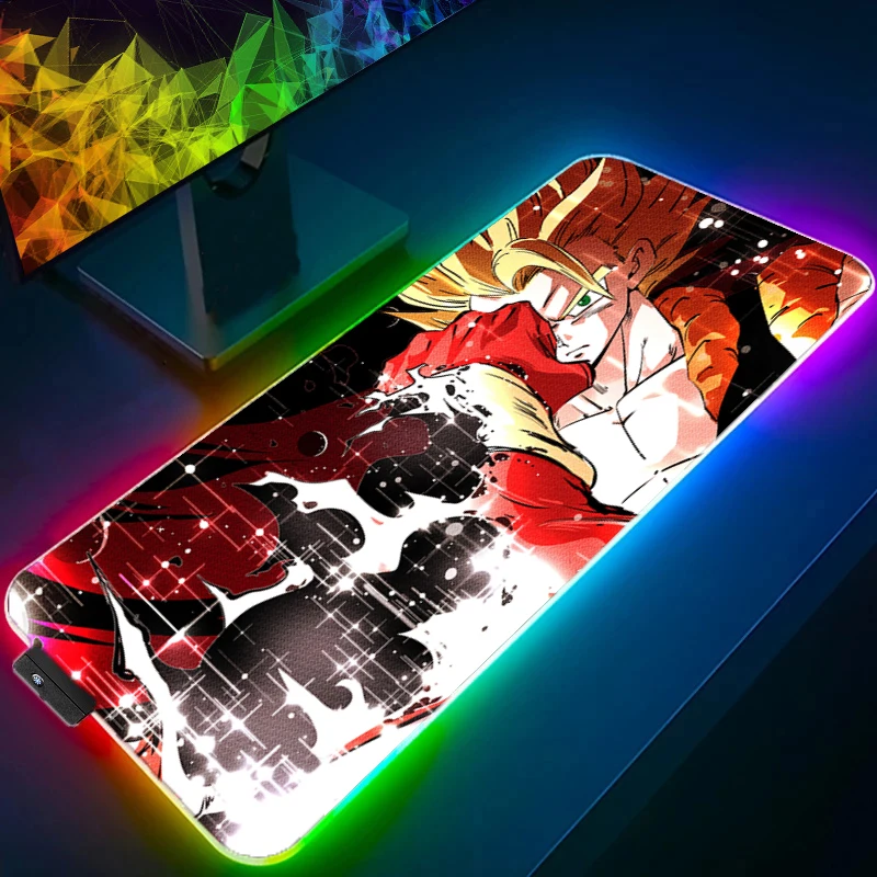 

Large Mouse Pad Dragon Ball LED Office Computer Desk Mat RGB Table Keyboard Carpet Accessories Gaming Anime Mousepad Backlight