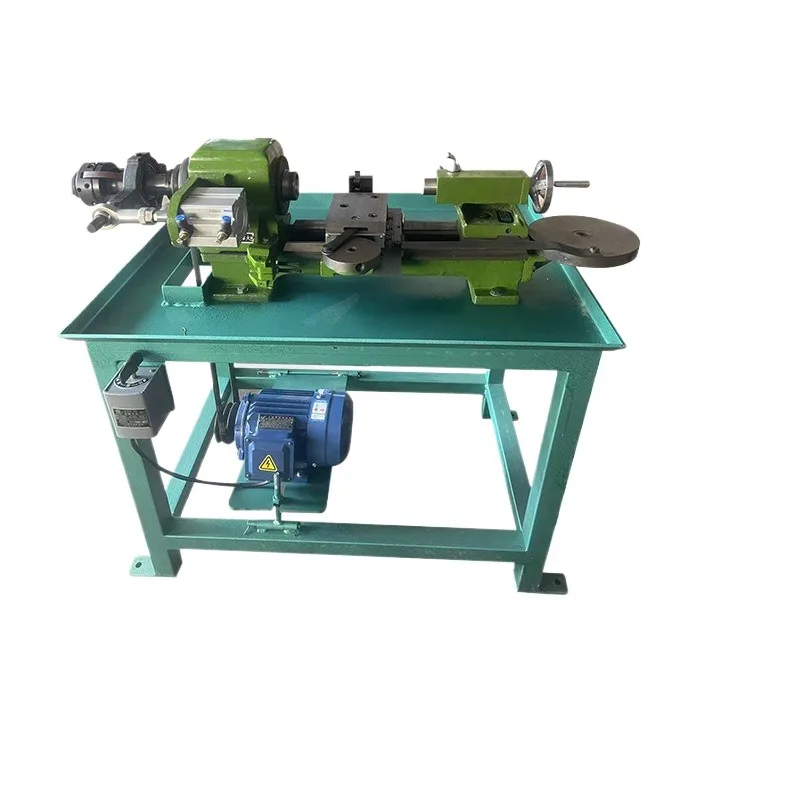 Cast Iron Mini Metal Lathe with Tailstock Cylinder Support Frame Bench Instrument Turning Machine for Home Workshop External