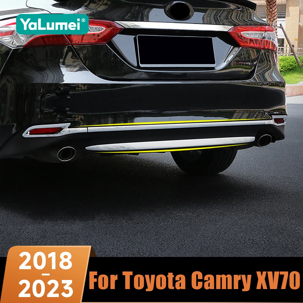

Задний бампер автомобиля, декоративная полоса, противотуманная фара, рамка, наклейка, аксессуары для Toyota Camry XV70 2018 2019 2020 2021 2022 2023