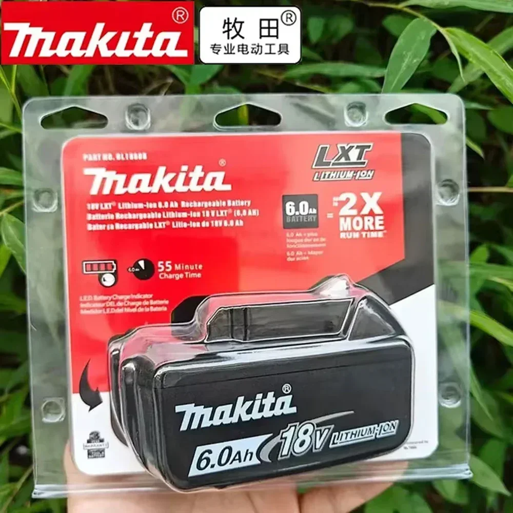 

100% Original Makita Rechargeable Power Tool Battery, Replaceable LED Lithium-ion, 6.0 Ah 18V LXT BL1860B BL1860BL1850 BL1830