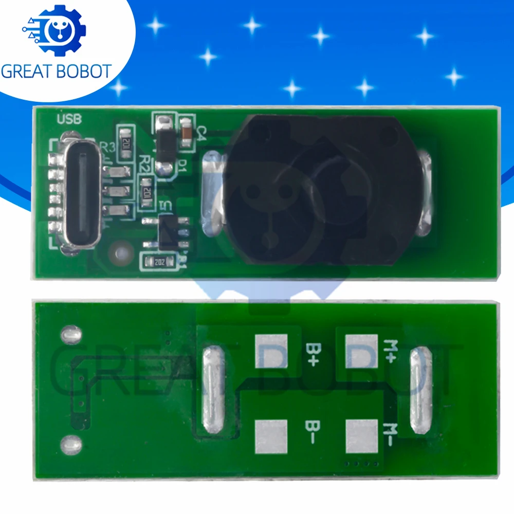1-Speed Small Motor Control Circuit Board Type-C Charging Driver Board DIY PCB Module for Car Vacuum