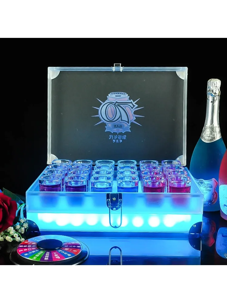 LED-verlicht glazen bekerrek Commerciële cocktailhouder Bar Displaystandaard Duurzame bierglasorganizer voor KTV-nachtclubs - afbeelding 2