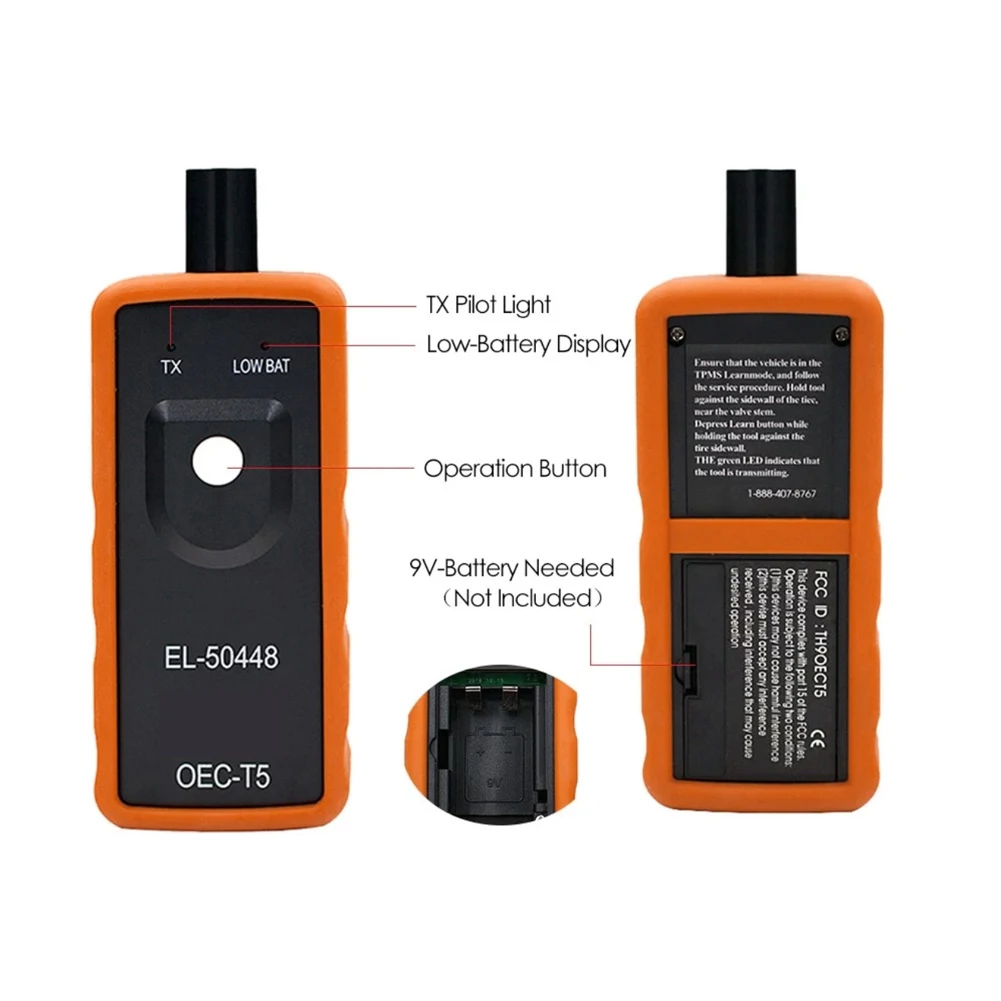 EL-50448 أداة إعادة ضبط ضغط الإطارات قابلة لإعادة الاستخدام نظام مراقبة ضغط إطارات السيارة أداة إعادة ضبط تشخيصية للفحص متعدد الأغراض #5