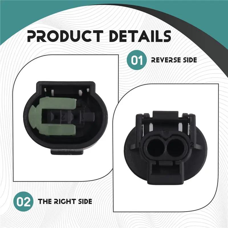 20PCS For BMW 3 5 7 Series Water Temperature Sensor 2Pin Connector Plug 1-967644-1 968405-1-A28K