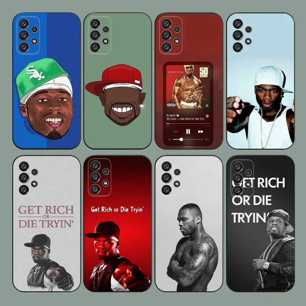 

50 Cent Rapper Phone Case For Samsung Galaxy A20,A21s,A22,A31,A32,A52,A53,A72,73,A80,A91 Soft Black Cover
