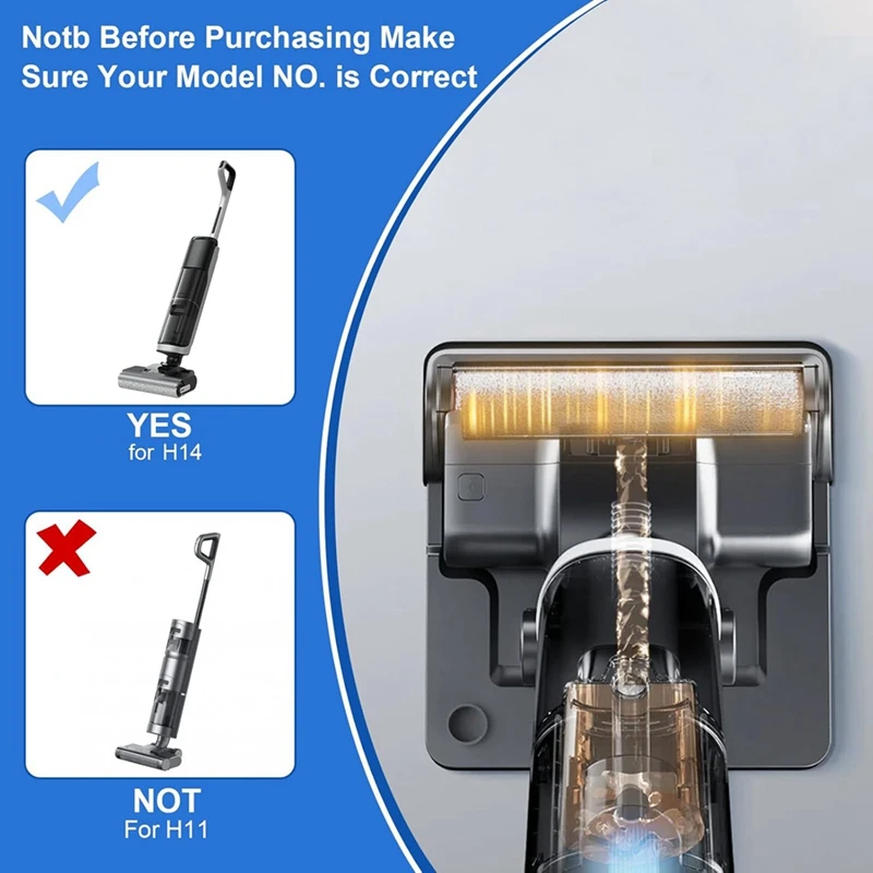 Cepillo de rodillo y filtros Hepa para Dreame H14, accesorios de repuesto para aspiradora en seco y húmedo
