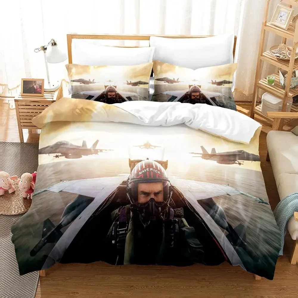 3d impressão superior arma maverick conjunto de cama capa edredão conjunto colcha fronha consolador rei rainha tamanho meninos adulto cama