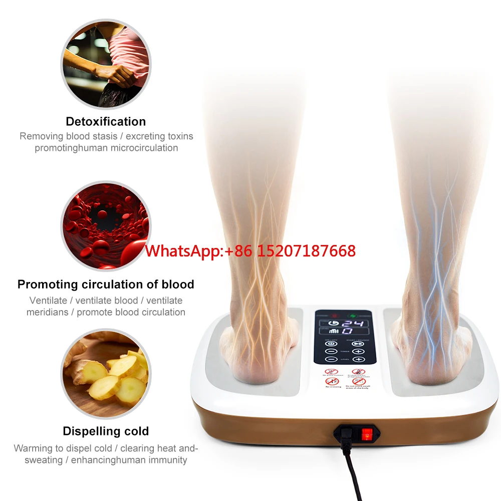 Electric Biomagnetic TeraHertz therapy Deep Heat Healing PEMF Foot Spa Massager Device P100