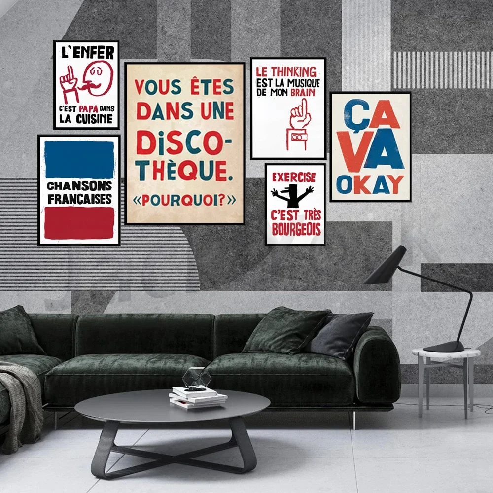 French Style Retro Protest Poster Print, Housewarming Gift, Home Decor, Wall Art Print, Retro Poster, Quote Print