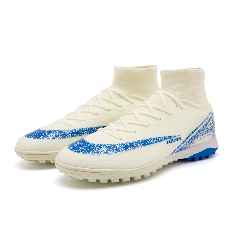 Boys Girls Soccer Cleats High-top Training Football Cleats Kids Ankle-high Soccer Shoes Lightweight Outdoor Futsal