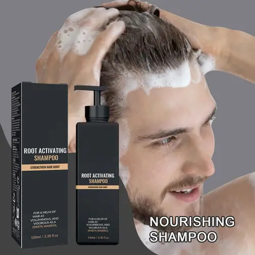 Imagen 2 del producto Champú activador de raíces del cabello, 4 botellas, champú antipérdida, cuidado del cabello hidratante y nutritivo y fortalecimiento del cabello para todos los cabello