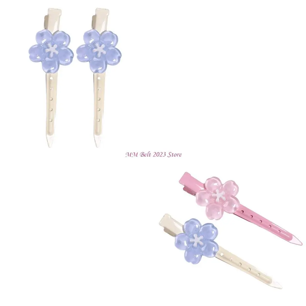 

49ME элегантная заколка для волос с цветком для женщин, практичная заколка из смолы, заколки с надежной ручкой для выпускного