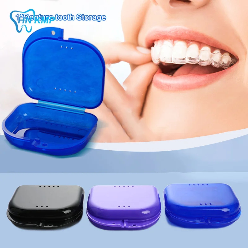 Dental Appliance Supplies Tray Health Care Braces Case Mouth Guard Container Denture Storage Box Oral Hygiene