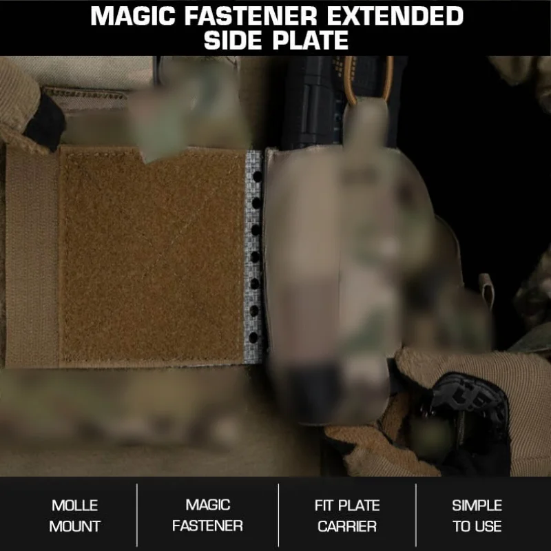 

MOLLE Side Armor Panel | Tactical Vest Expander for Airsoft | Hunting & Survival Training Gear