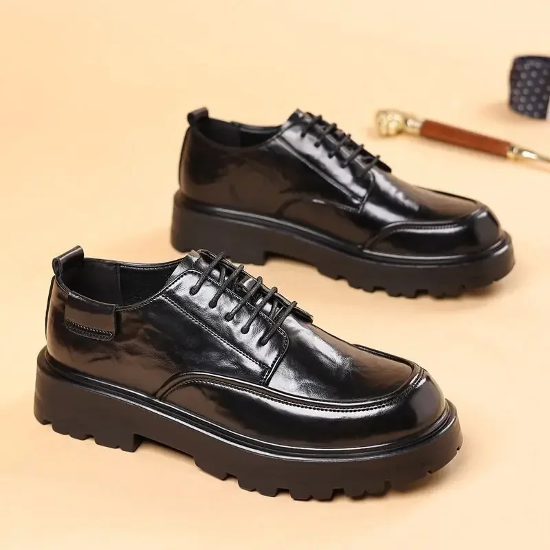 

Легкие лоферы с круглым носком, кожаная обувь для мужчин, классическая оригинальная акция, элегантная дизайнерская обувь из искусственной кожи для взрослых, новая мужская повседневная обувь