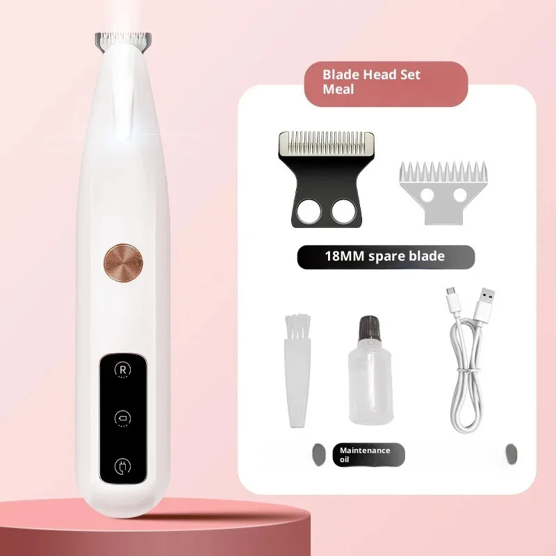 ماكينة تشذيب مخالب القطط ذات العرض الذكي منخفضة الضوضاء للحيوانات الأليفة مع شفرة آمنة للبشرة، قابلة لإعادة الشحن وقابلة للغسل (معتمدة من CE)