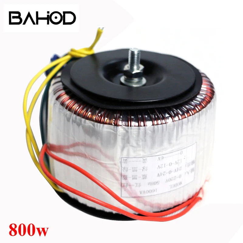 

BAHOD 800w 220v To Dual 24v/30v + Dual 12v + Single 6v Toroidal Power Transformer for HIFI Amplifier Audio