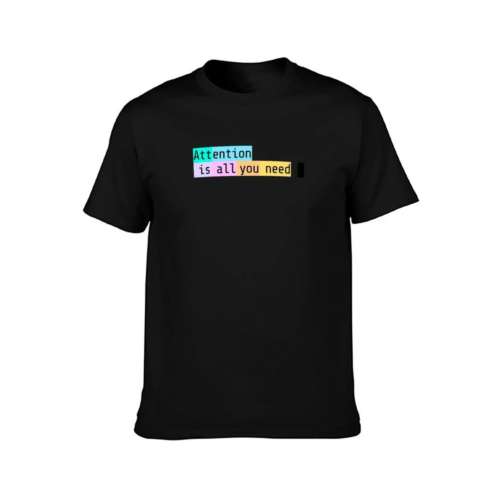 Attention is all you need T-Shirt, Summer Casual Cotton Tee, Oversized Streetwear Tops, Vintage Graphic Print, Unisex Men Women