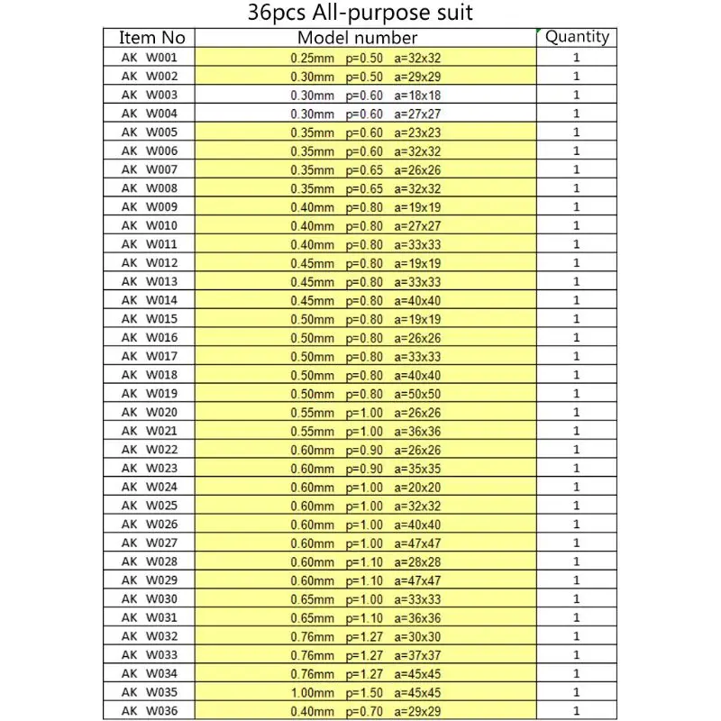 Dropship Universal Direct Heat Stainless Steel Stencil 36Pcs BGA Reballing Stencils for SMT Desktop Notebook Motherboard