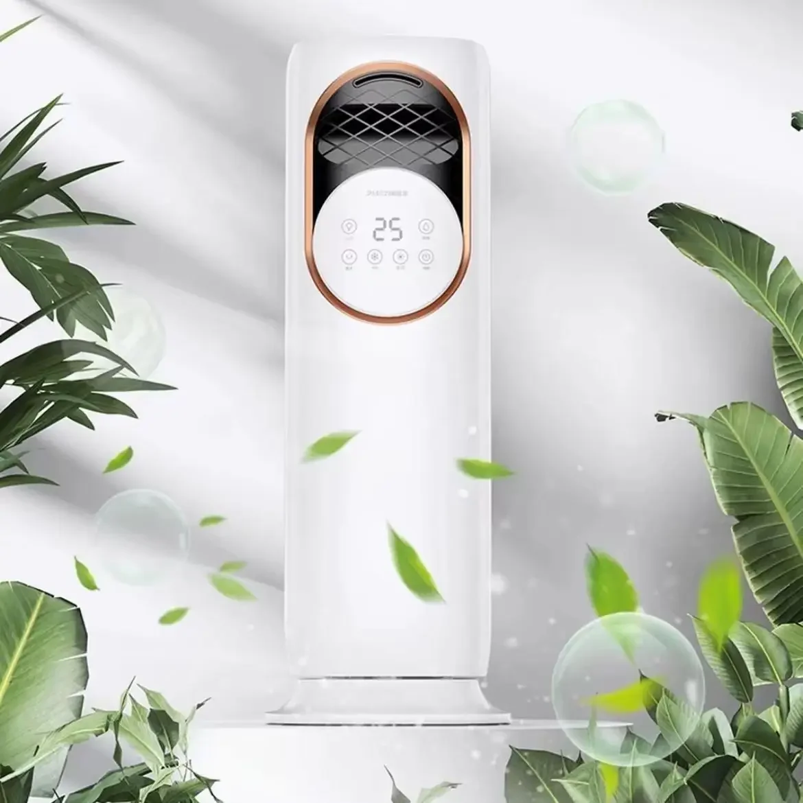Dual-purpose five-effect air conditioner fan household new dual-purpose soft-sound mobile leafless and power-saving small