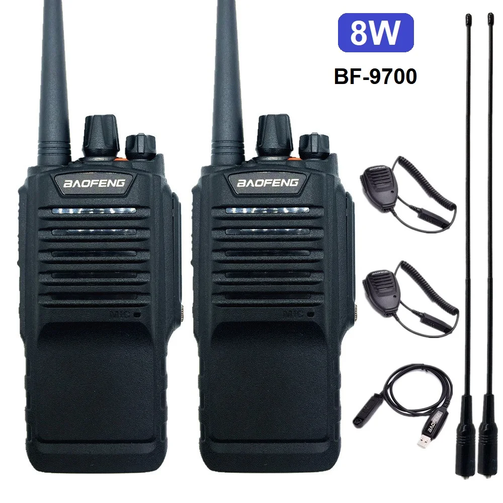 

2pcs Baofeng BF-9700 8W Walkie Talkie Waterproof Ham Radio Stations UHF CB Radio Scanner hf Transceiver bf 9700 for Hunting