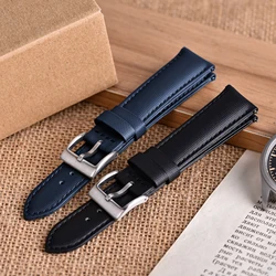 Two Sided Design 20mm22mm Sailcloth Leather Watch Strap Quick Release Leather Watch Band For Omega Seiko Belt Universal Bracelet