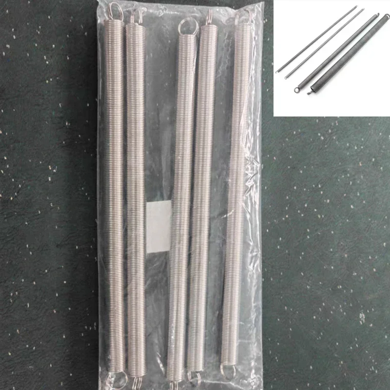 Double Coil L-Shaped Tension Spring Stretch Spring,Wire Dia0.3 0.4 0.5 0.6 0.7 0.8 0.9mm,Length 300mm Double Coil Tension Spring