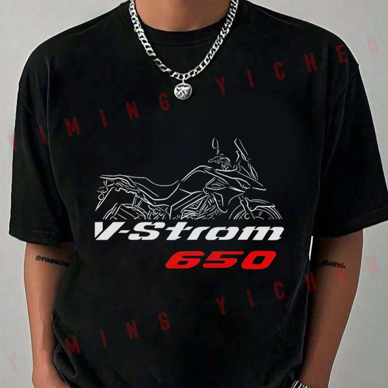 V-Strom 650 Motorcycle T-Shirt Moto Riders Summer Men's Fashion Casual O-Neck Tops Tee 2026