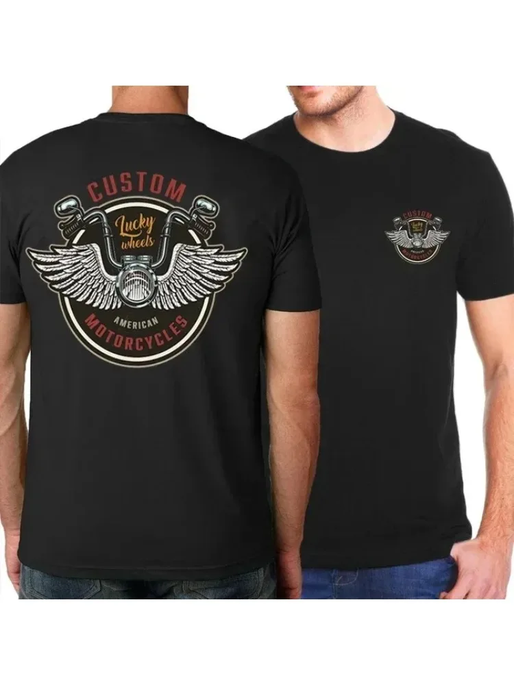 Gorilla Monkey Motorcycle Chopper Bobber Old School Men\'S Men New Short Sleeve Cotton Print Plain T Shirt Tees Biker T-Shirt