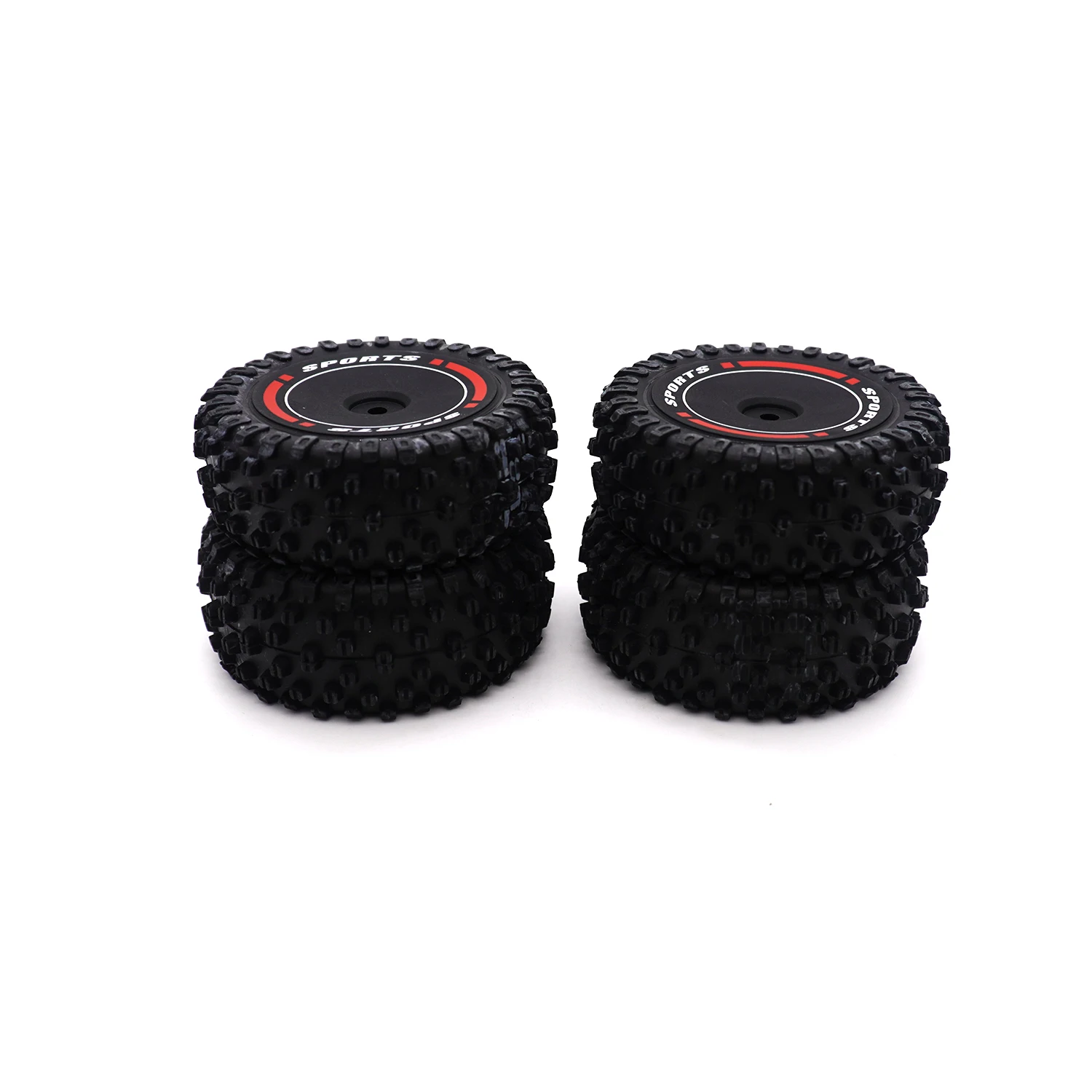 RC カー WLtoys 124010 前輪と後輪ゴムタイヤ滑り止めと耐摩耗性タイヤリモートコントロールカーアップグレードアクセサリー