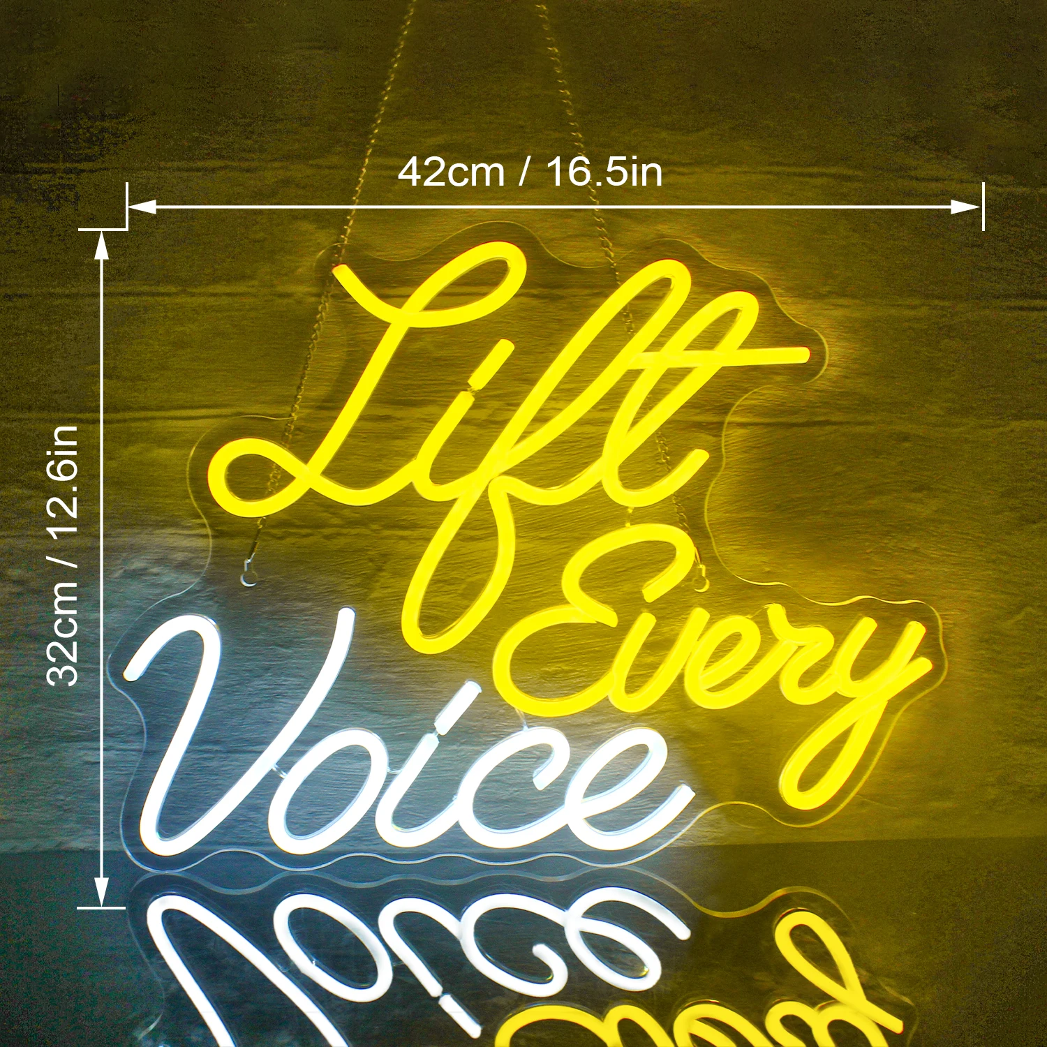 Life Every Voice Neon Letter Sign, Music Room, Party Decoration, Bedroom, Home Coffee Bar, USB 62Art Wall Lamp, LED Lights