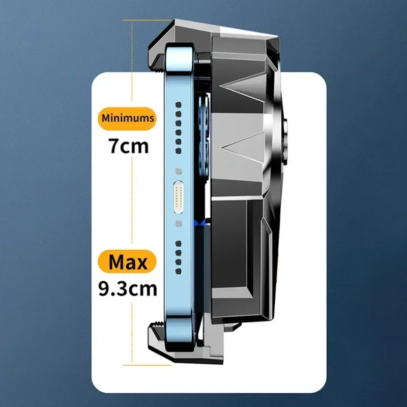 X52 전화 냉각 팬 라디에이터 플러그인/충전식 공냉식 게임 쿨러 3 기어 조정 IOS용 백 클립 쿨 히트 싱크