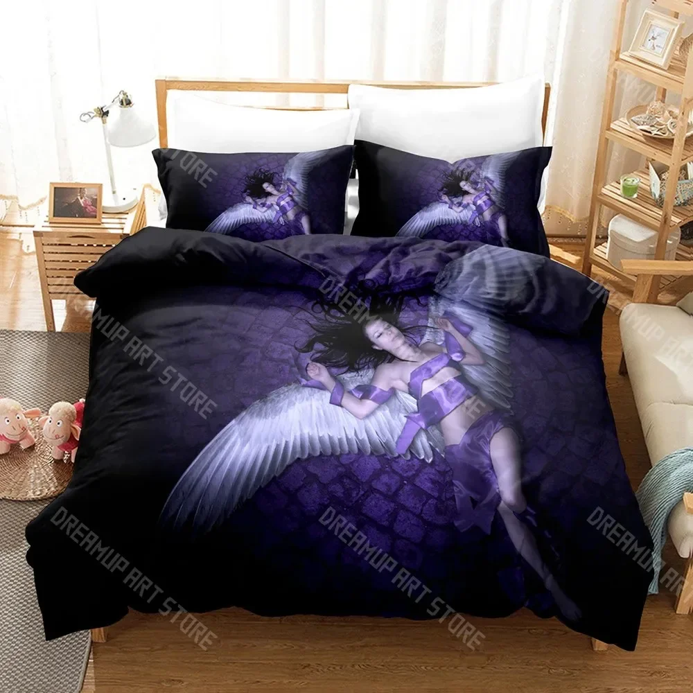 

3D Print Angel Bedding Set Single Twin Full Queen King Size Fallen angel Bed Set Aldult Kid Bedroom Duvetcover Sets