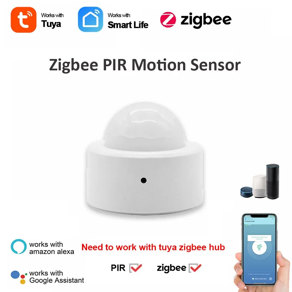 TY003 Tuya Zigbee Mini Smart PIR Motion Detector Human Body Infrared Sensor Anti Theft Tuya App Remote Control Smart Life