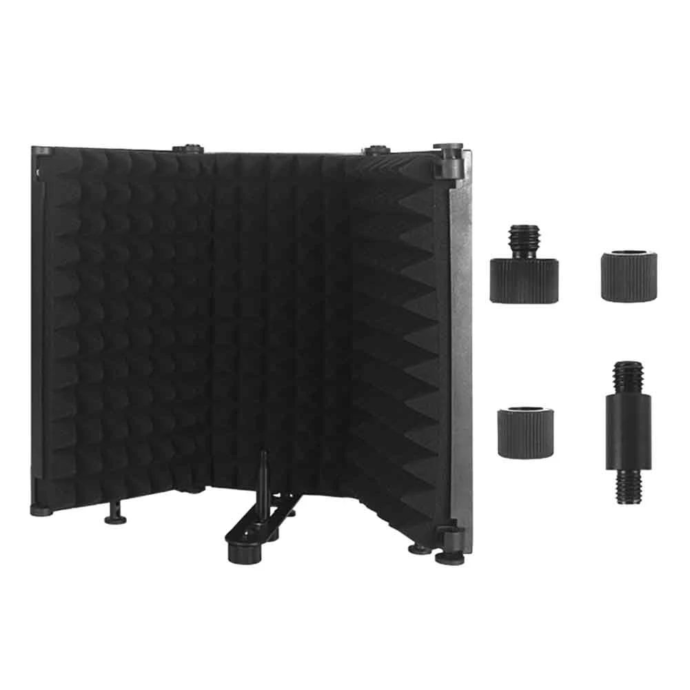 

Microphone Isolation Shield Foldable Mic Shield with Triple Sound Insulation M3 Metal