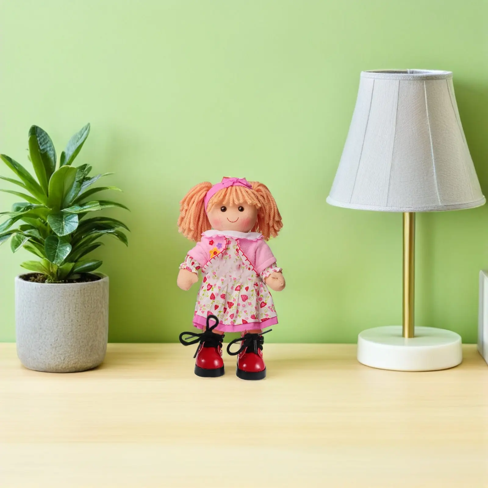 

1Pair Cotton Dollhouse Boots Mini Red High Top Shoes for Miniature Boot Dress Up Accessories Baby Shoes Boot