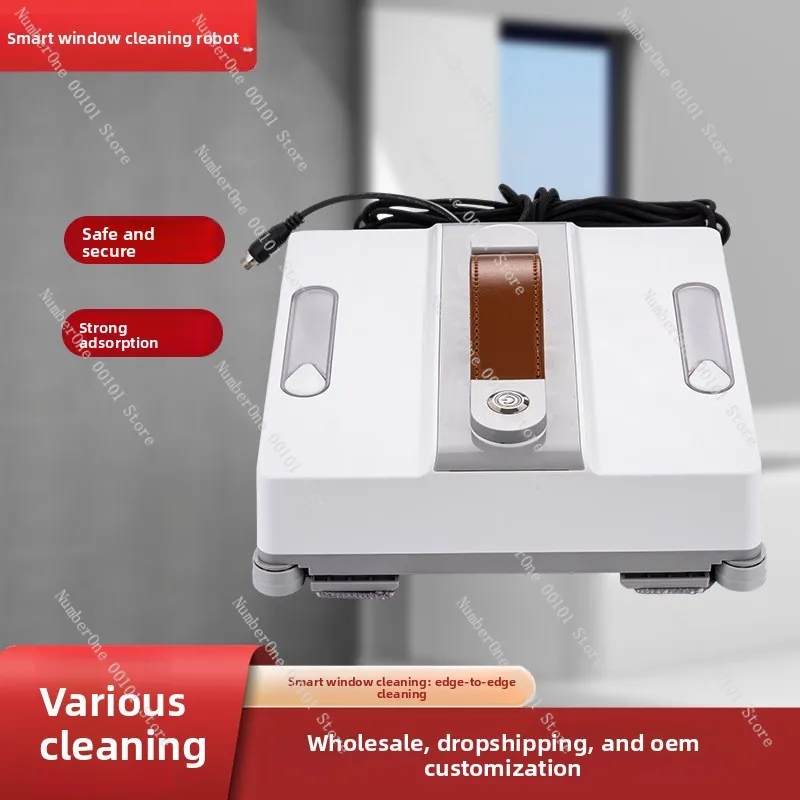 Intelligent Window Cleaning Robot, All-Self Electric Household Glass Cleaner for High-Rise with Safety AI Path Planning