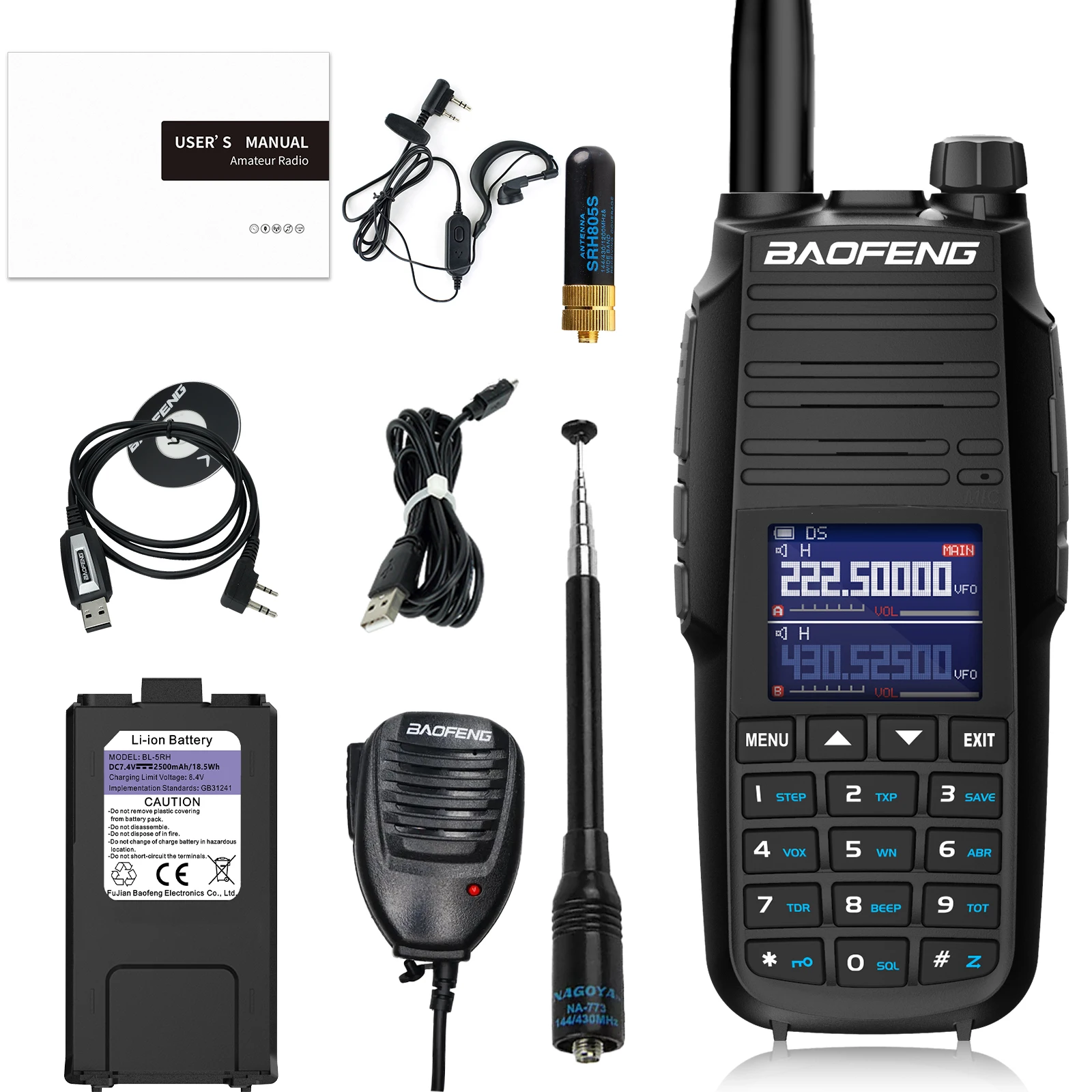 

Factory New Baofeng UV-29 UV-29M Talkie Walkie Six Band 5 Watt NOAA UHF & VHF Long Range Two Way Radio