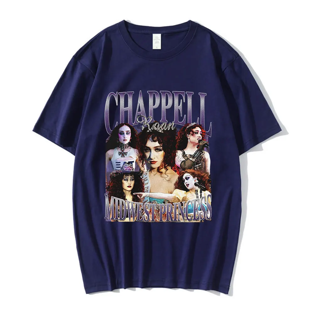 Chappell Roan Midwest Princess Graphic T-shirt Men Women Hip Hop Fashion Country Music T Shirt Cotton Loose T-shirts Streetweawr