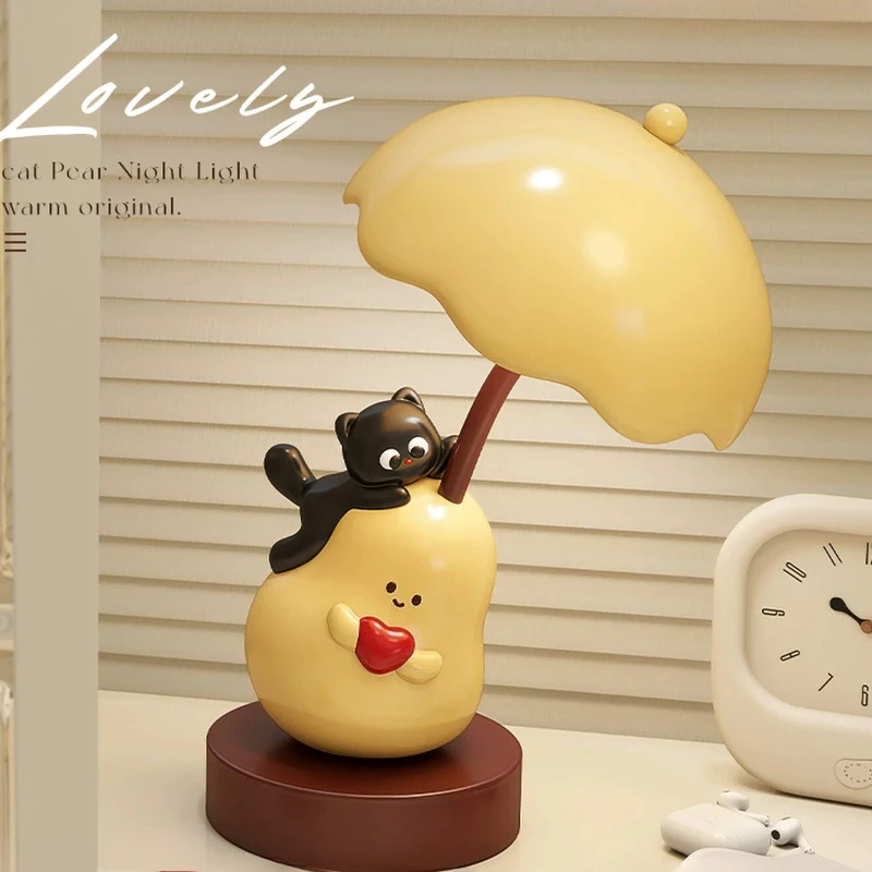 Cartoon Animal Desk Nightlight, 3 Color Touch Control Table Lamp, High Quality Birthday Present for Teens, Bedroom Shelf Decor