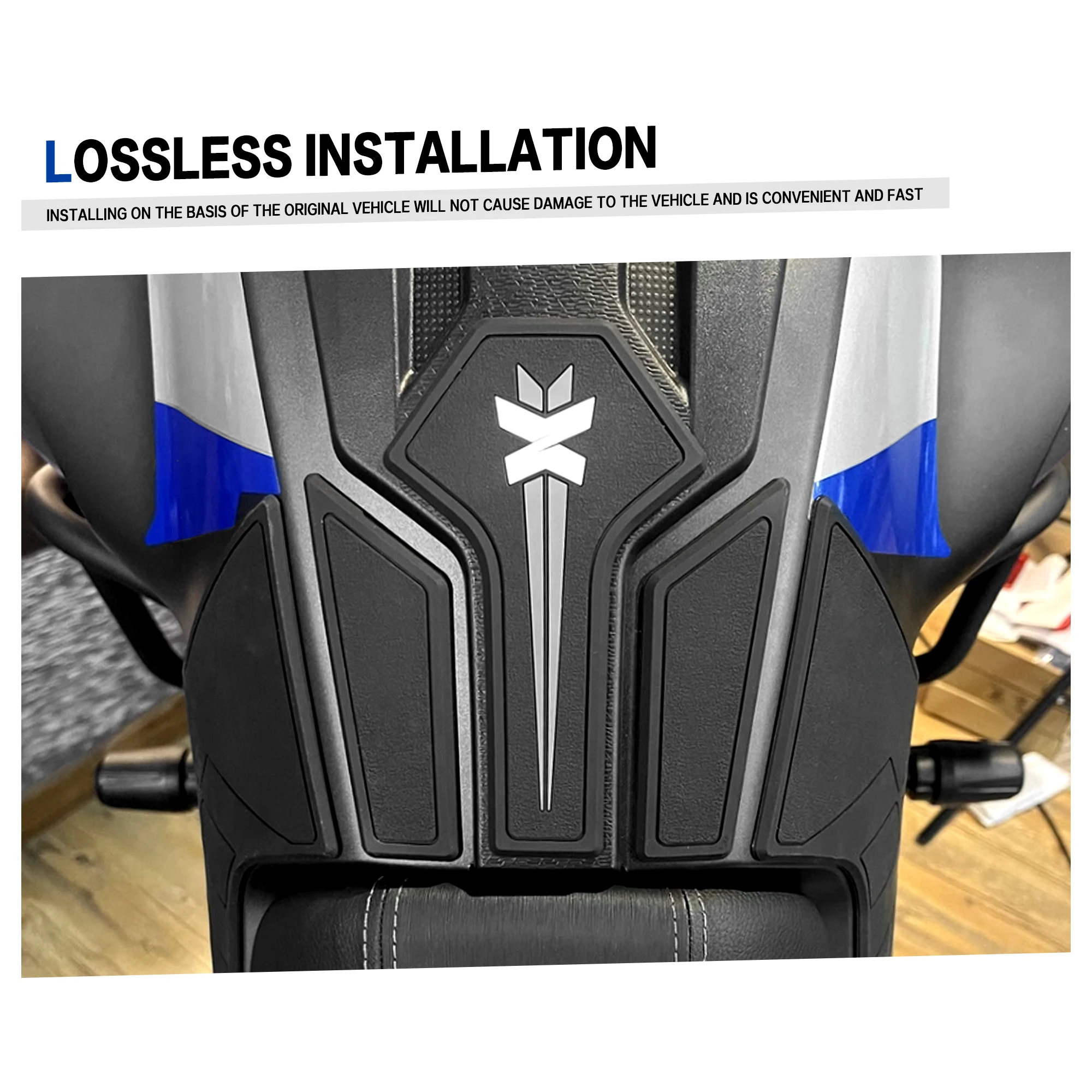 ل VOGE DS525X 525DSX 2023 2024 خزان وقود دراجة نارية وسادة خزان الغاز منصات الجر خزان القبضات ملصقات جانبية حامي ملصق مائي